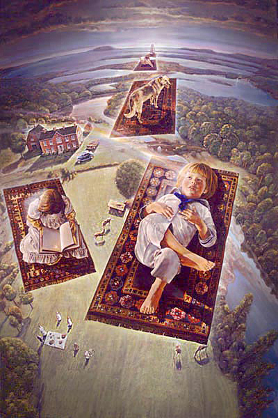 children on rugs